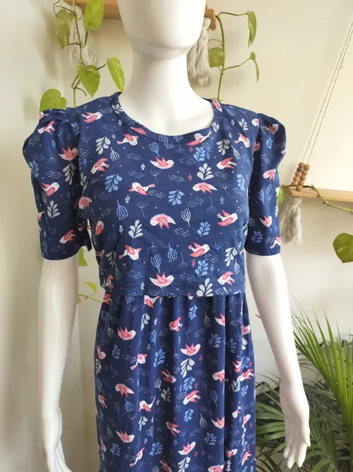 Maternity Maxi - Full Length - Blue Bird Floral